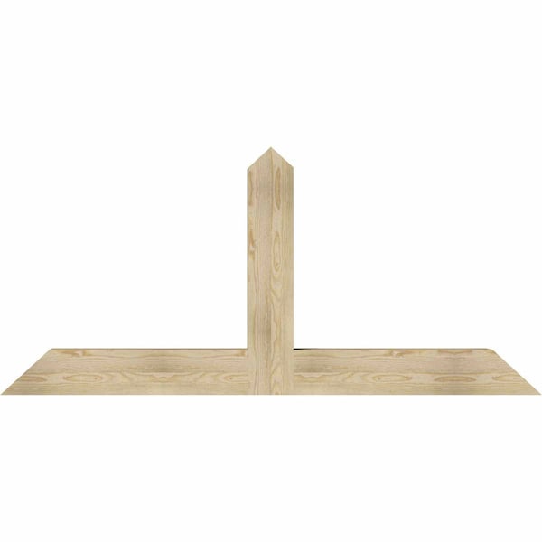Ekena Millwork Portland Rough Sawn Timber Gable Bracket, Douglas Fir, 72"W x 33"H x 6"D x 6"F, 11/12 Pitch GBW072X33X0606POR00RDF - main